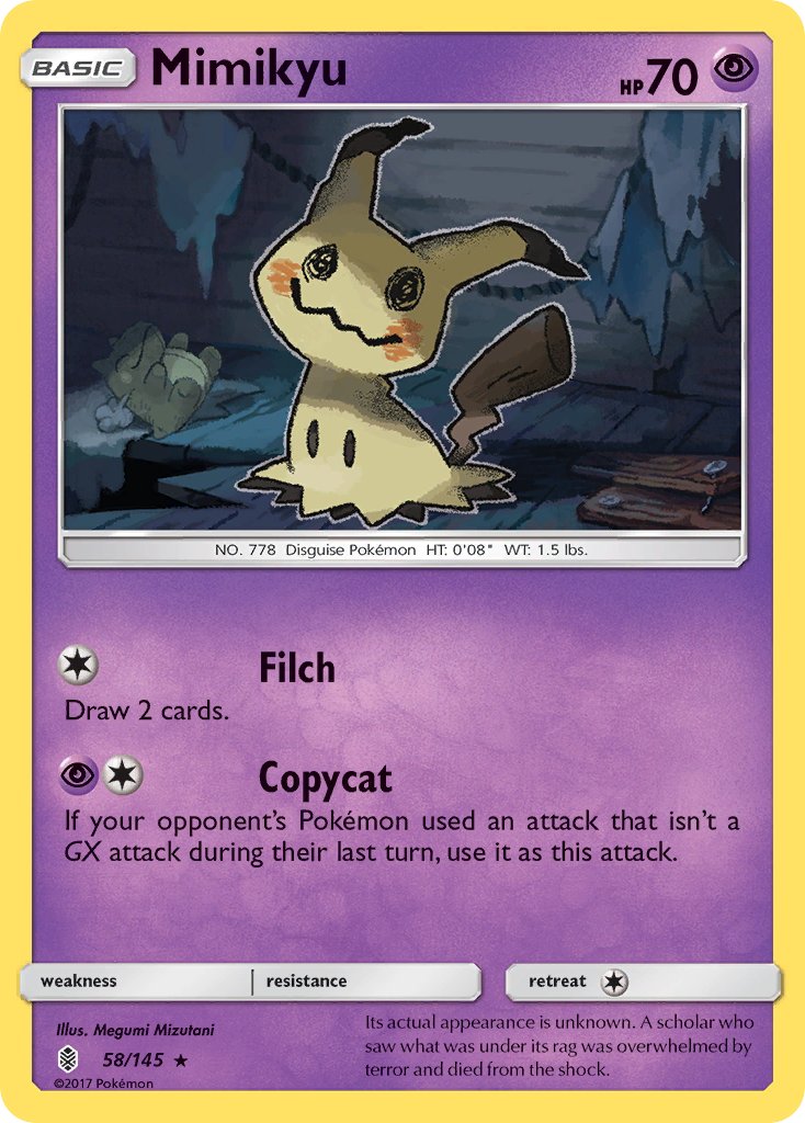 Mimikyu (58/145) (Theme Deck Exclusive) [Sun & Moon: Guardians Rising] | Tabernacle Games