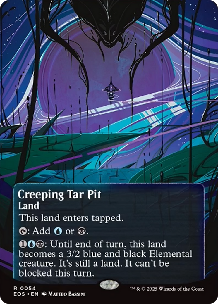 Creeping Tar Pit (0054) (Borderless) [Edge of Eternities: Stellar Sights] | Tabernacle Games