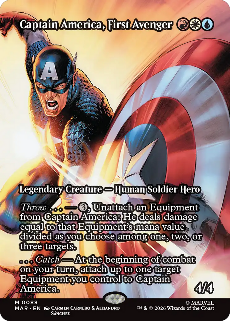 Captain America, First Avenger (Borderless) [Marvel Universe: Eternal-Legal] | Tabernacle Games