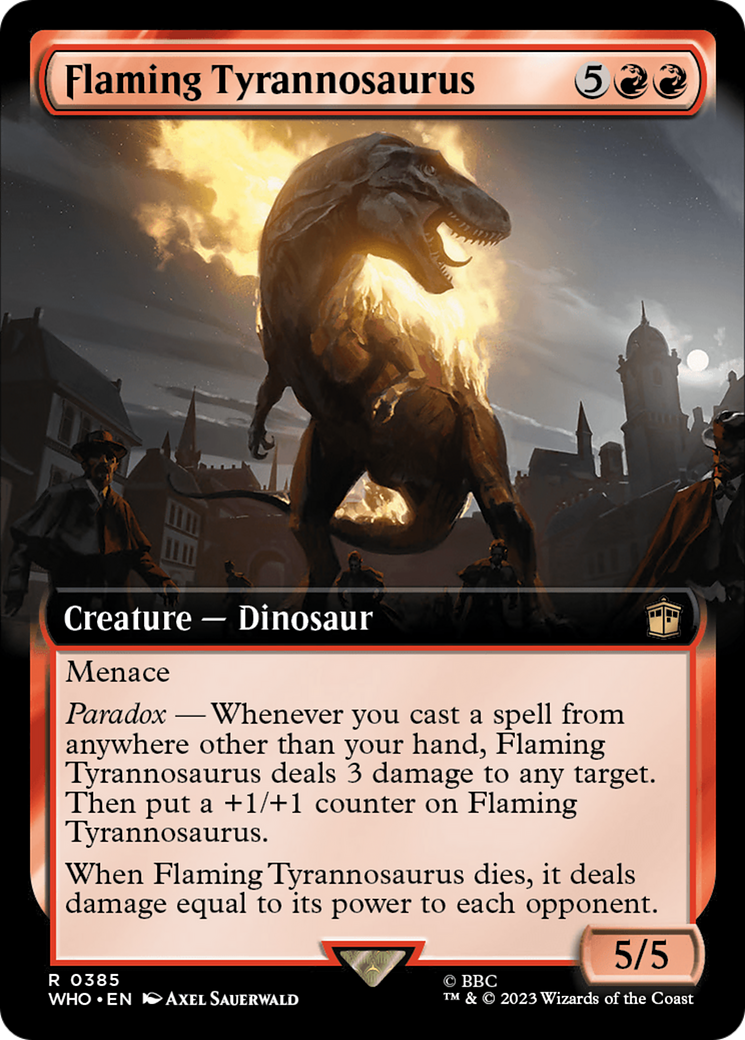 Flaming Tyrannosaurus (Extended Art) [Doctor Who] | Tabernacle Games