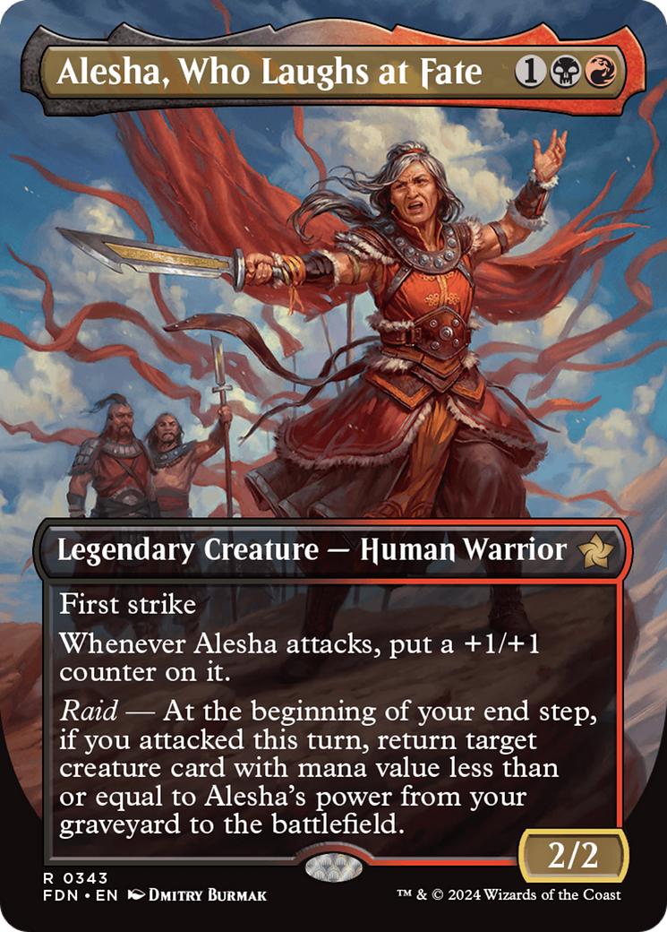 Alesha, Who Laughs at Fate (Borderless) [Foundations] | Tabernacle Games