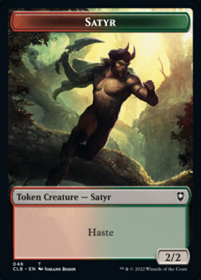 Satyr // Beast Double-Sided Token [Commander Legends: Battle for Baldur's Gate Tokens] | Tabernacle Games
