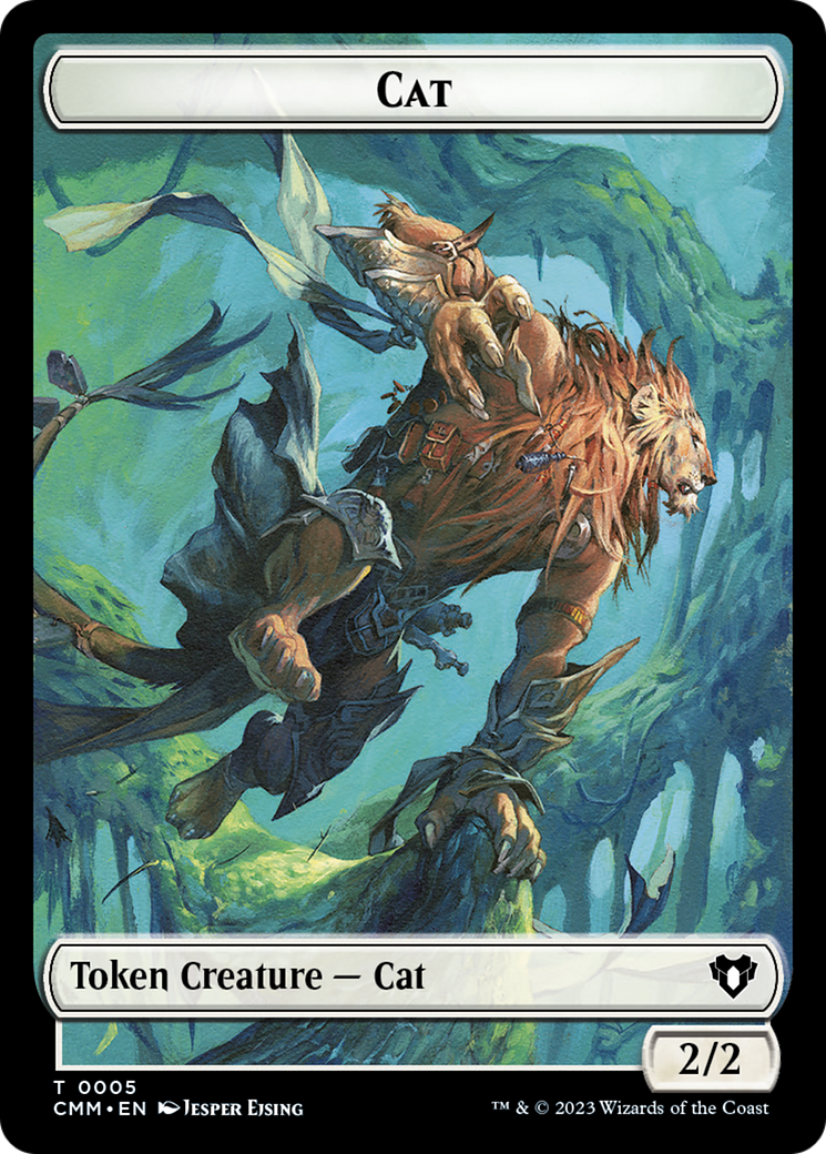 Treasure // Cat (0005) Double-Sided Token [Commander Masters Tokens] | Tabernacle Games