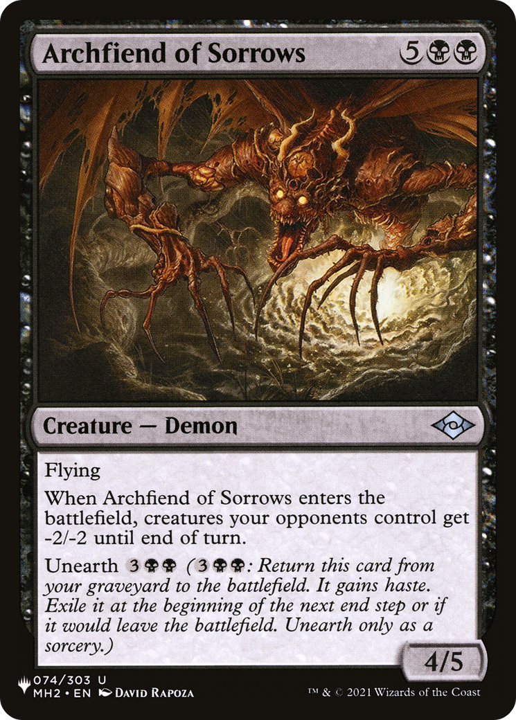 Archfiend of Sorrows [The List] | Tabernacle Games