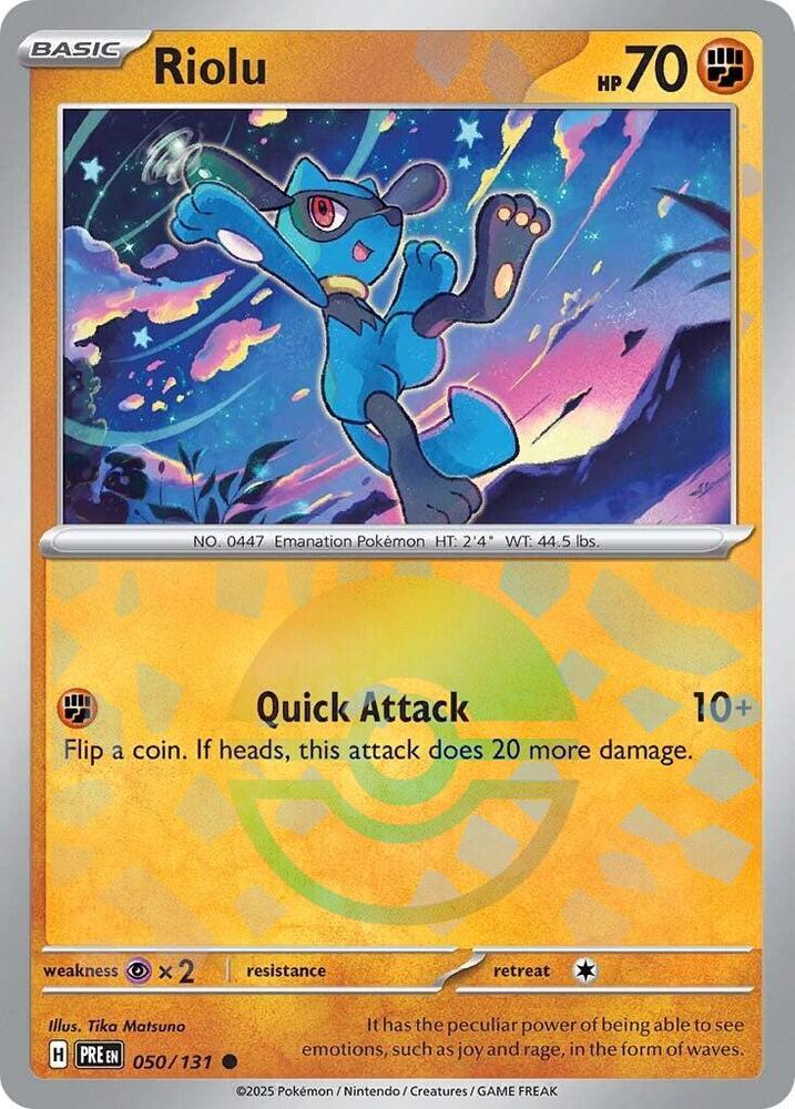 Riolu (050/131) (Poke Ball Pattern) [Scarlet & Violet: Prismatic Evolutions] | Tabernacle Games