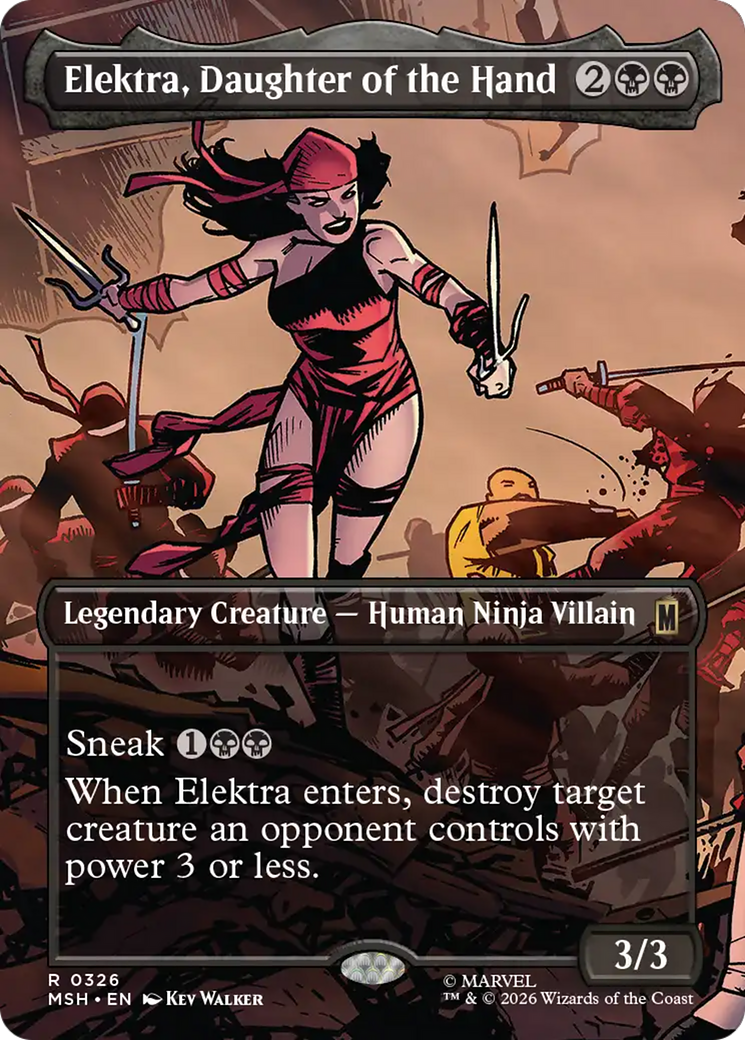 Elektra, Daughter of the Hand (Borderless) [Marvel Super Heroes] | Tabernacle Games