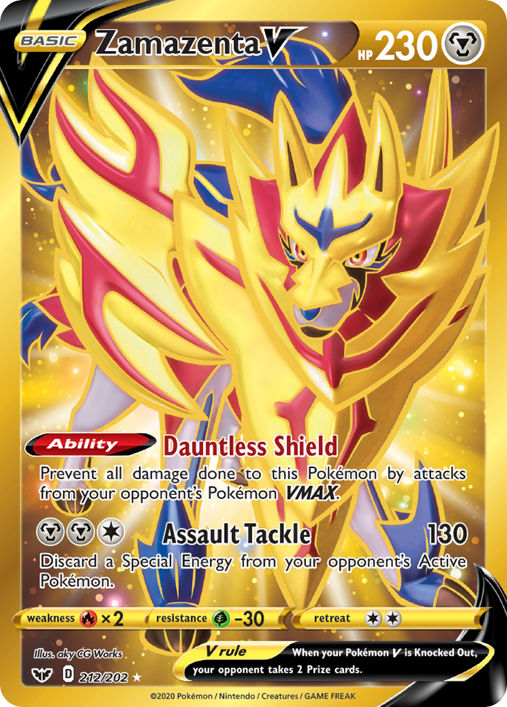 Zamazenta V (212/202) [Sword & Shield: Base Set] | Tabernacle Games