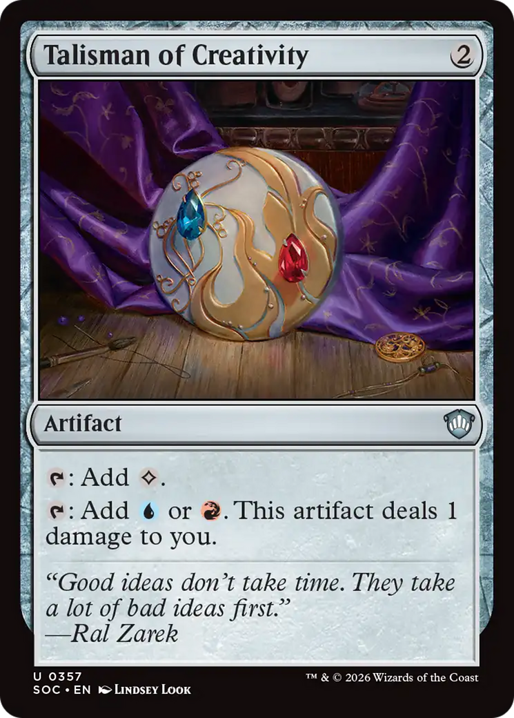 Talisman of Creativity [Secrets of Strixhaven Commander] | Tabernacle Games