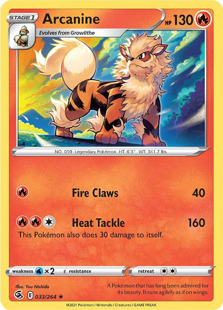 Arcanine (033/264) [Sword & Shield: Fusion Strike] | Tabernacle Games