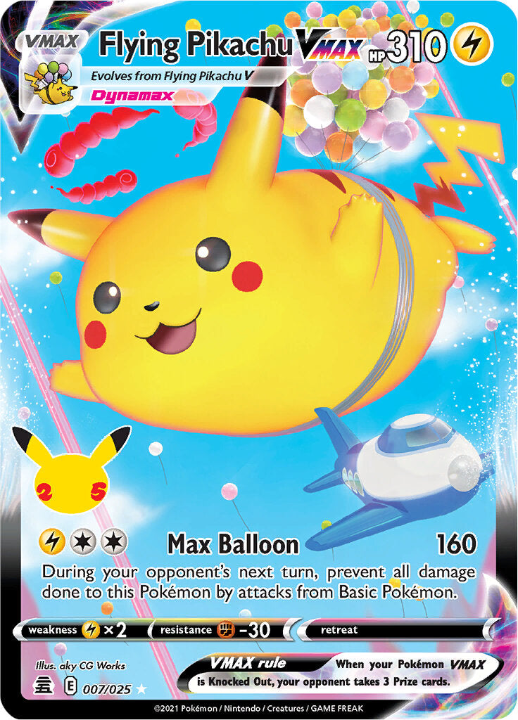 Flying Pikachu VMAX (007/025) [Celebrations: 25th Anniversary] | Tabernacle Games