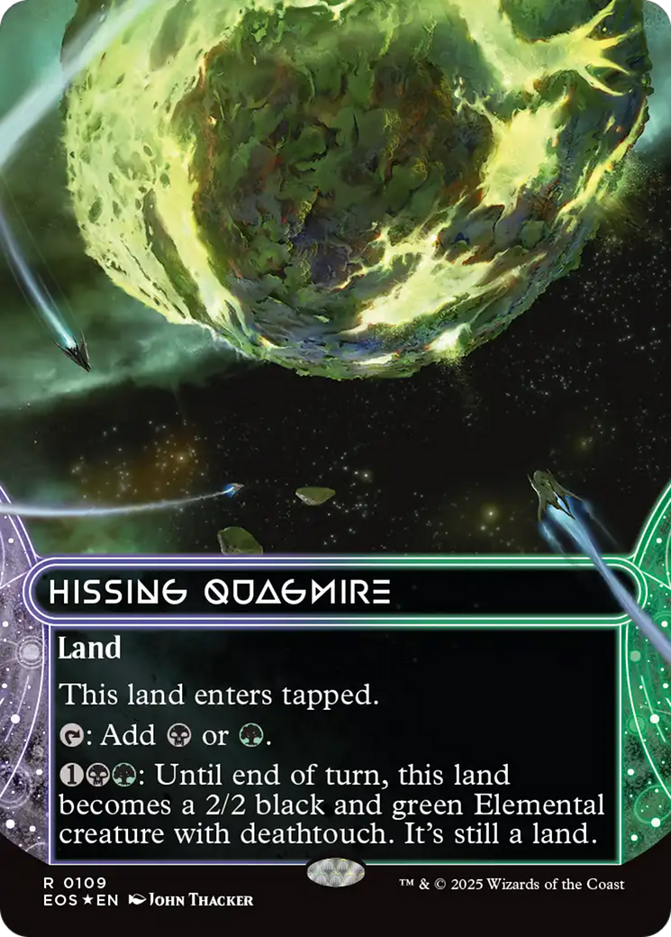 Hissing Quagmire (0109) (Borderless) (Galaxy Foil) [Edge of Eternities: Stellar Sights] | Tabernacle Games
