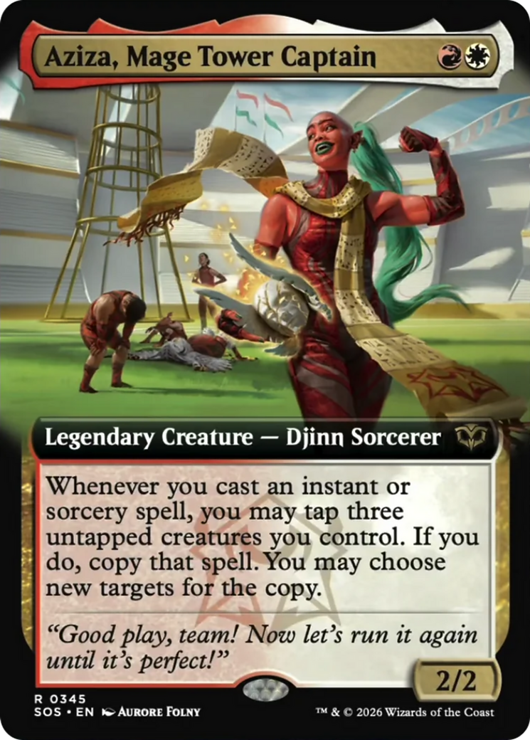 Aziza, Mage Tower Captain (Extended Art) [Secrets of Strixhaven] | Tabernacle Games