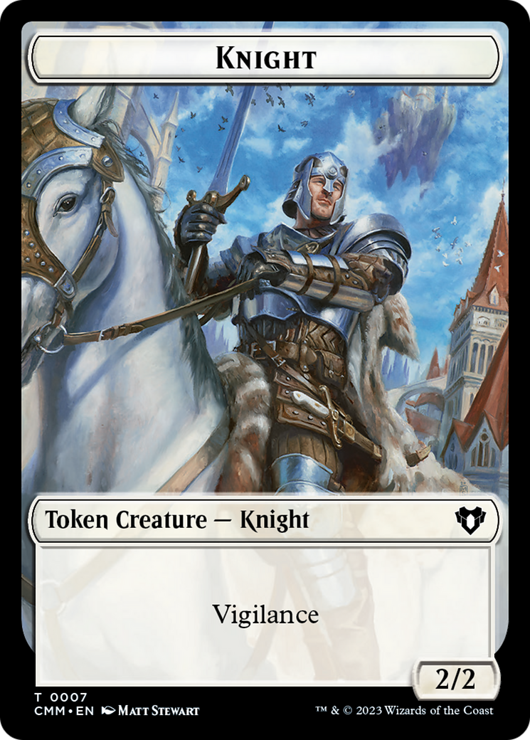 Eldrazi // Knight Double-Sided Token [Commander Masters Tokens] | Tabernacle Games