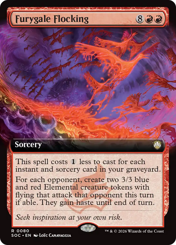 Furygale Flocking (Extended Art) [Secrets of Strixhaven Commander] | Tabernacle Games