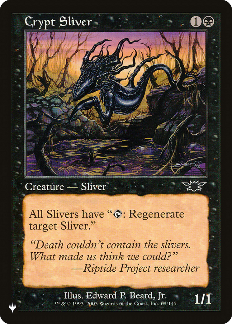 Crypt Sliver [The List] | Tabernacle Games