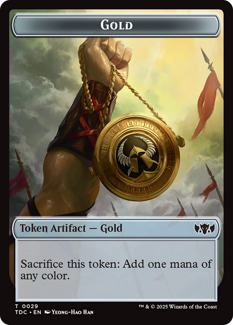 Elemental (0016) // Gold Double-Sided Token [Tarkir: Dragonstorm Commander Tokens] | Tabernacle Games