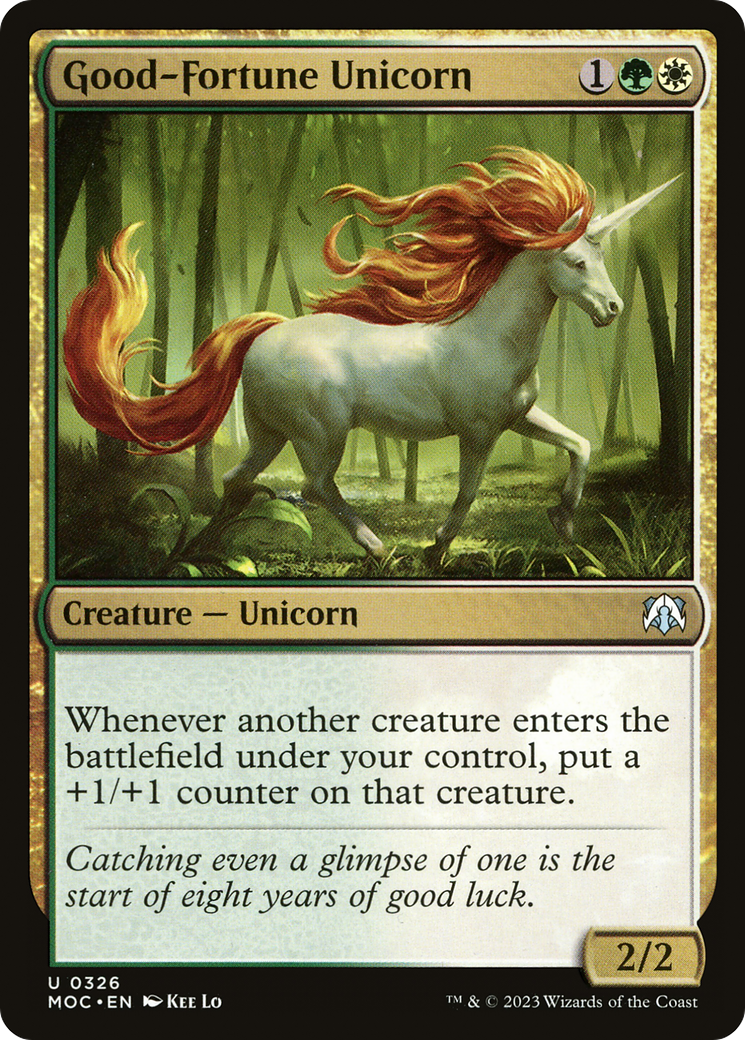 Good-Fortune Unicorn [March of the Machine Commander] | Tabernacle Games