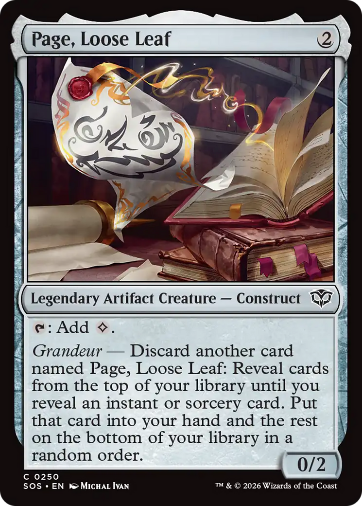 Page, Loose Leaf [Secrets of Strixhaven] | Tabernacle Games