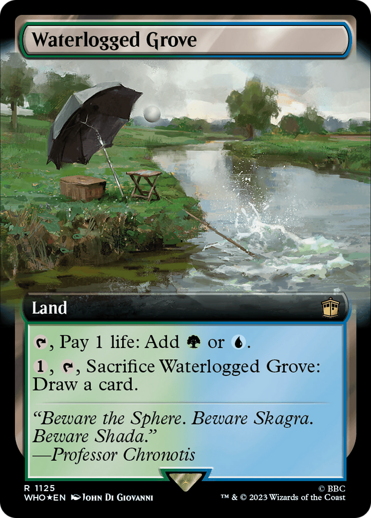 Waterlogged Grove (Extended Art) (Surge Foil) [Doctor Who] | Tabernacle Games