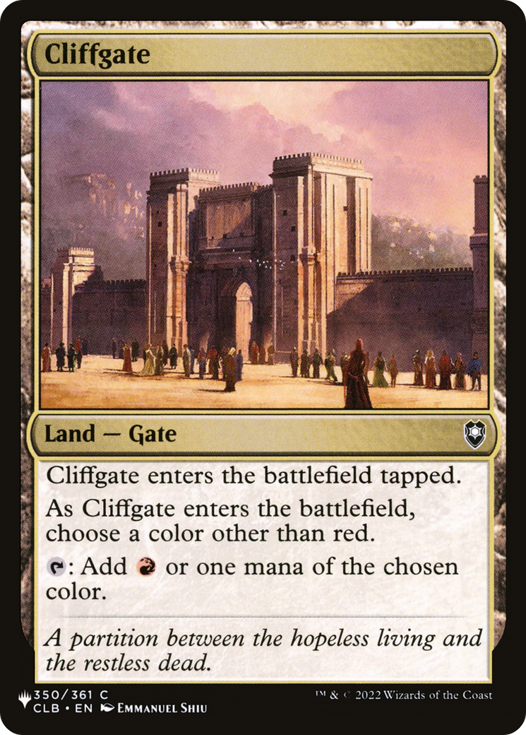 Cliffgate [The List] | Tabernacle Games