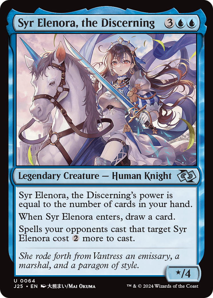Syr Elenora, the Discerning (Anime) [Foundations Jumpstart] | Tabernacle Games