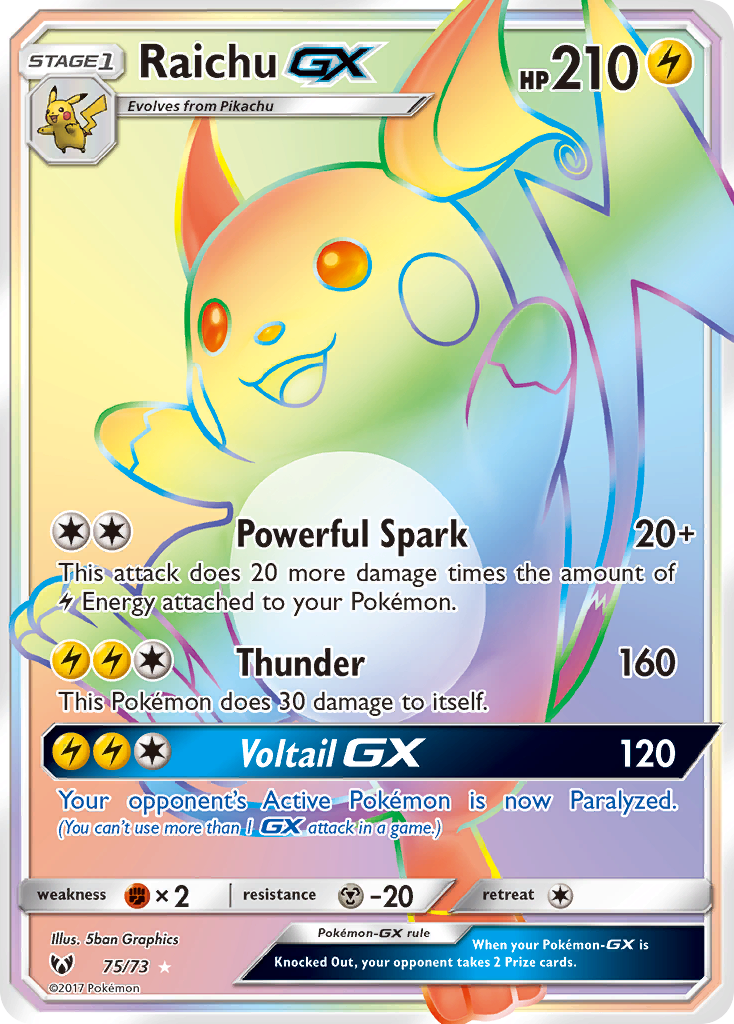 Raichu GX (75/73) [Sun & Moon: Shining Legends] | Tabernacle Games