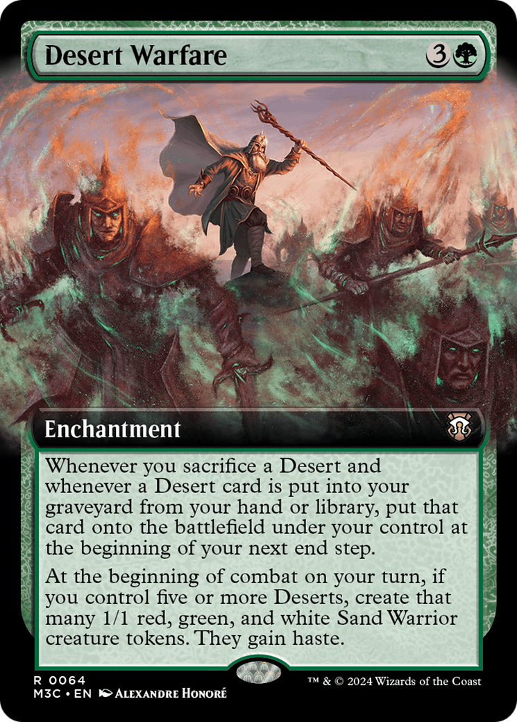 Desert Warfare (Extended Art) (Ripple Foil) [Modern Horizons 3 Commander] | Tabernacle Games