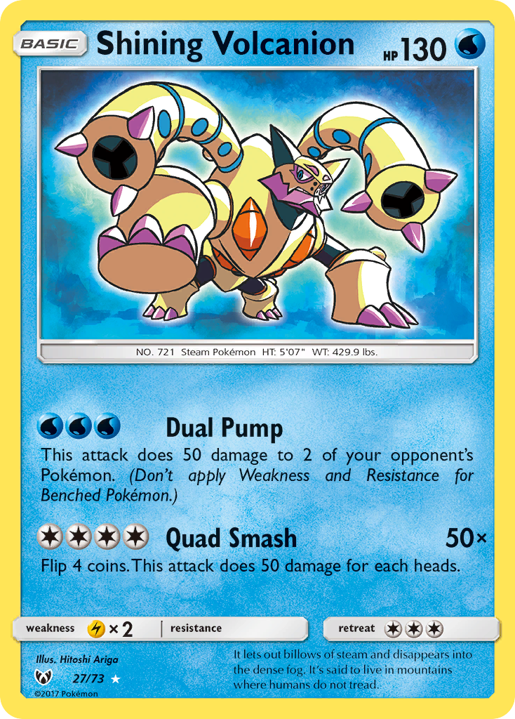 Shining Volcanion (27/73) [Sun & Moon: Shining Legends] | Tabernacle Games