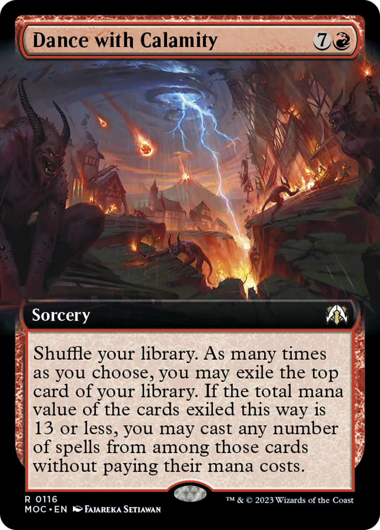 Dance with Calamity (Extended Art) [March of the Machine Commander] | Tabernacle Games