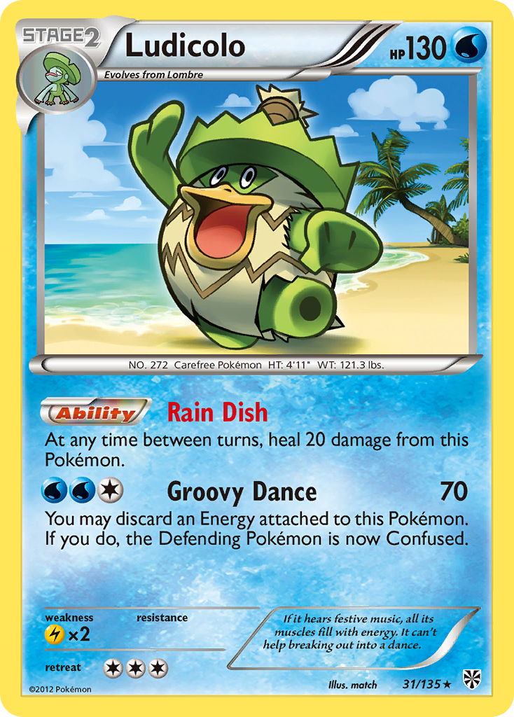 Ludicolo (31/135) [Black & White: Plasma Storm] | Tabernacle Games