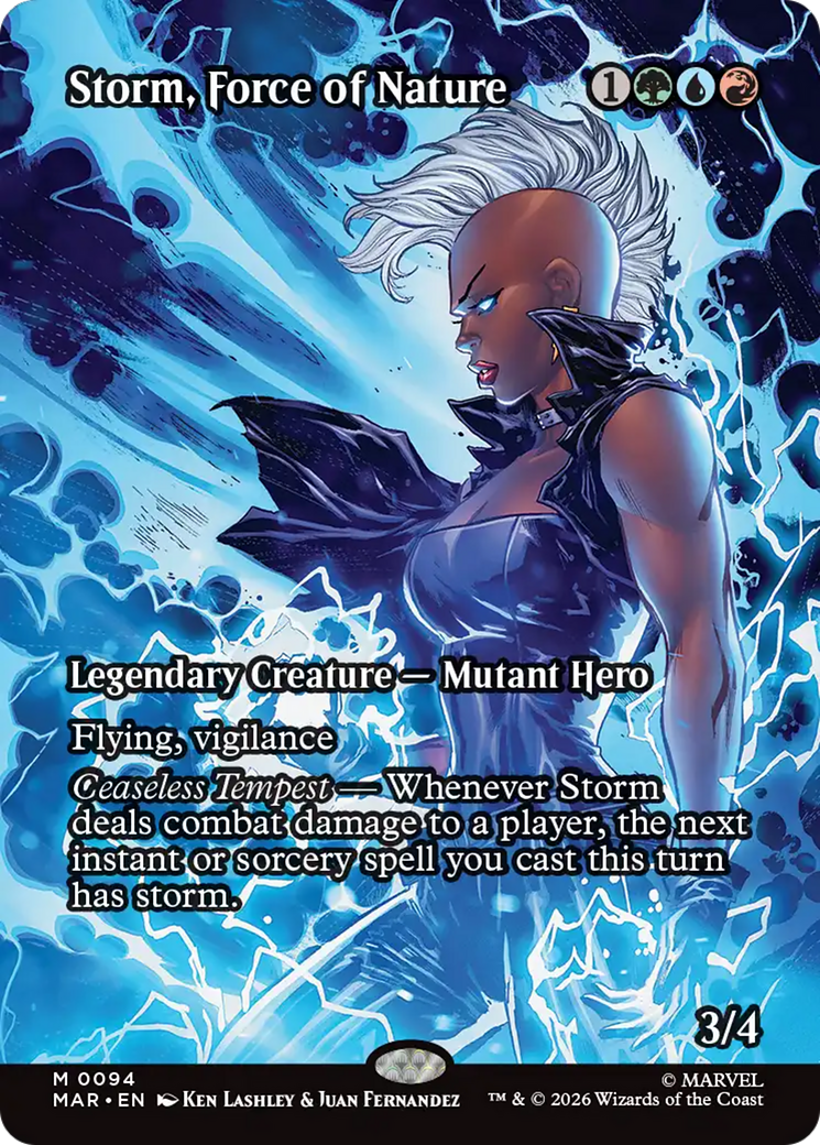 Storm, Force of Nature (Borderless) [Marvel Universe: Eternal-Legal] | Tabernacle Games