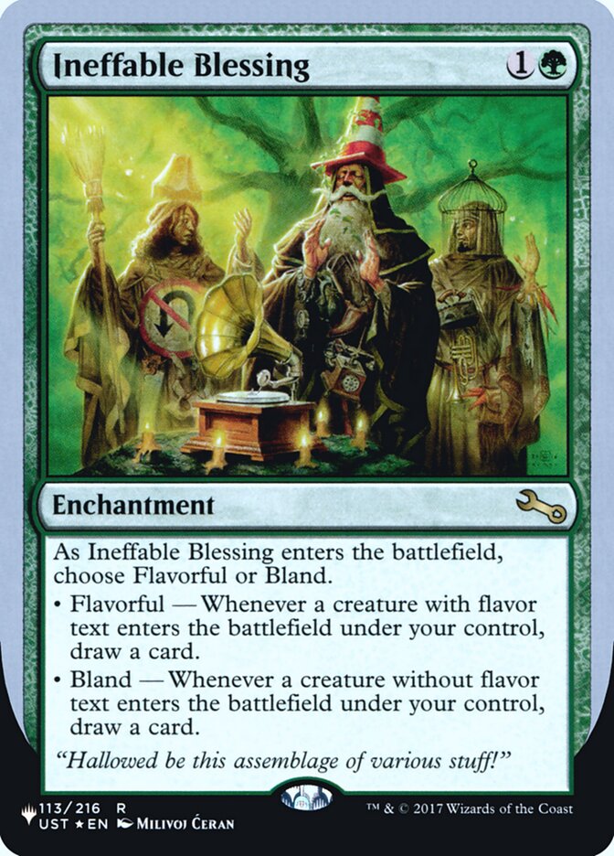 Ineffable Blessing (Flavorful) (Unfinity Foil Edition) [The List] | Tabernacle Games