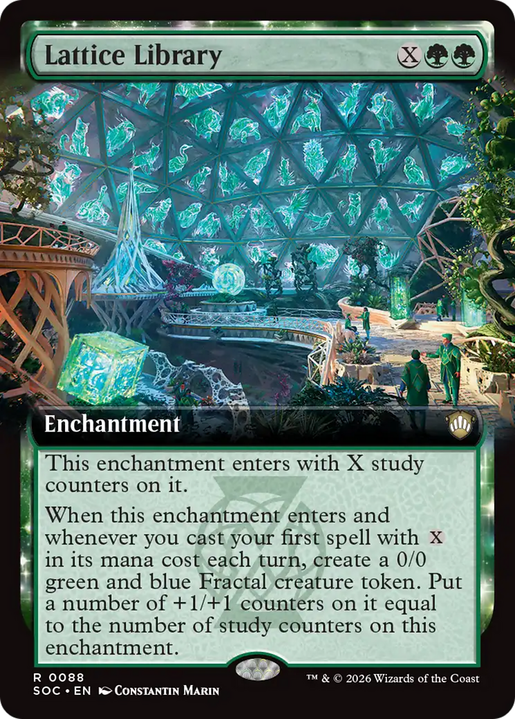 Lattice Library (Extended Art) [Secrets of Strixhaven Commander] | Tabernacle Games