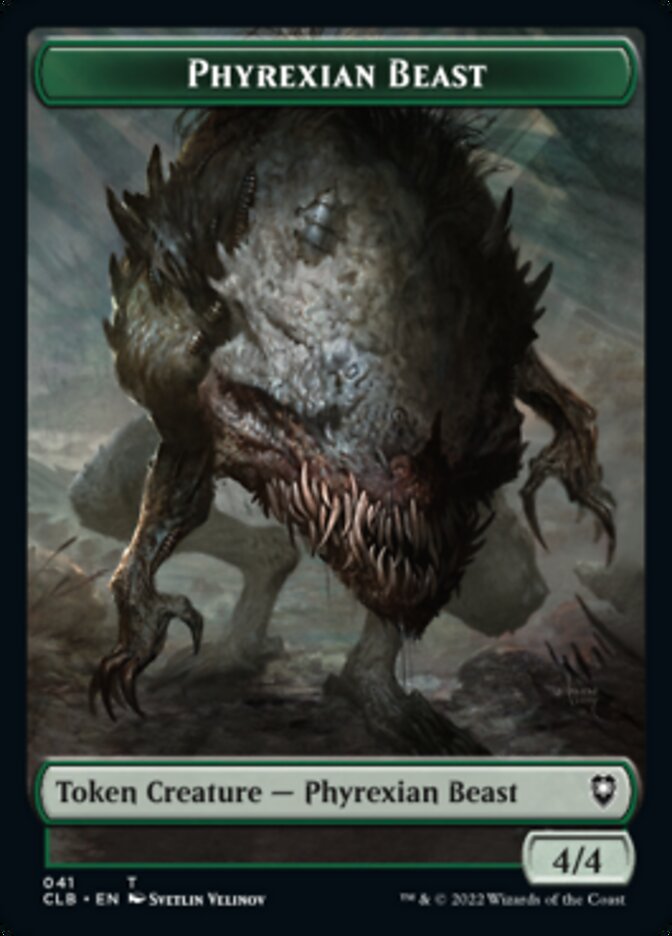 Phyrexian Beast // Wurm Double-Sided Token [Commander Legends: Battle for Baldur's Gate Tokens] | Tabernacle Games