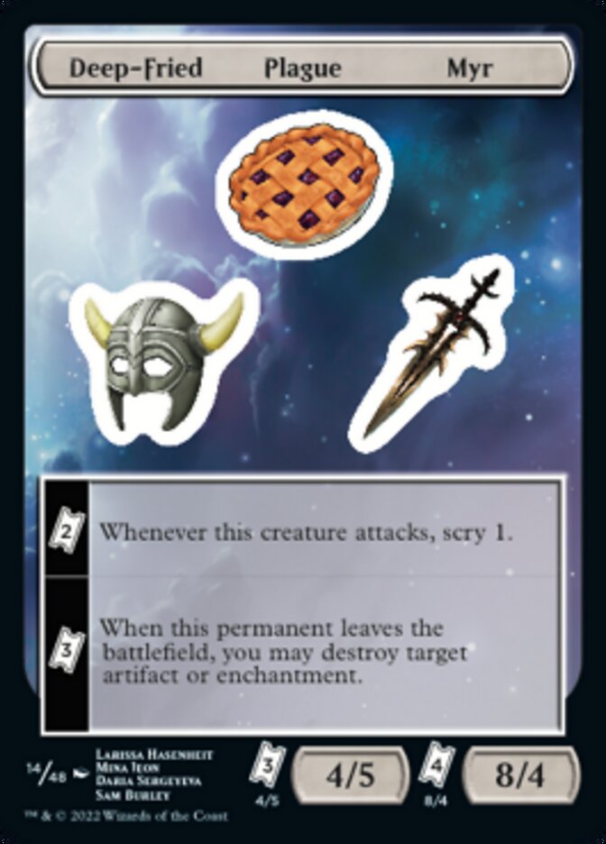 Deep-Fried Plague Myr [Unfinity Stickers] | Tabernacle Games