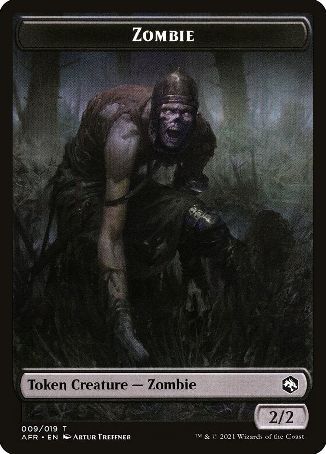Zombie // Dog Illusion Double-Sided Token [Dungeons & Dragons: Adventures in the Forgotten Realms Tokens] | Tabernacle Games