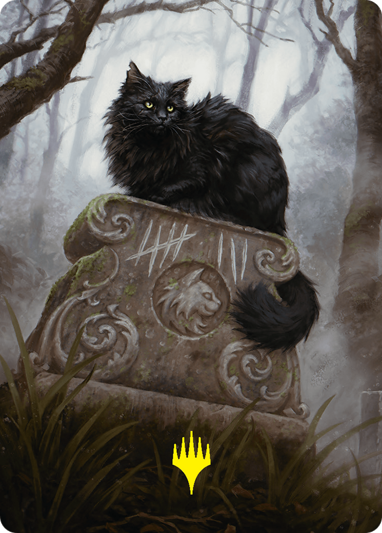 Nine-Lives Familiar 2 Art Card (36/54) (Gold-Stamped Planeswalker Symbol) [Foundations Art Series] | Tabernacle Games