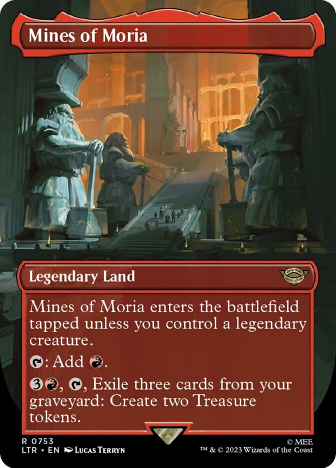 Mines of Moria (Borderless Alternate Art) (Surge Foil) (753) [The Lord of the Rings: Tales of Middle-Earth] | Tabernacle Games