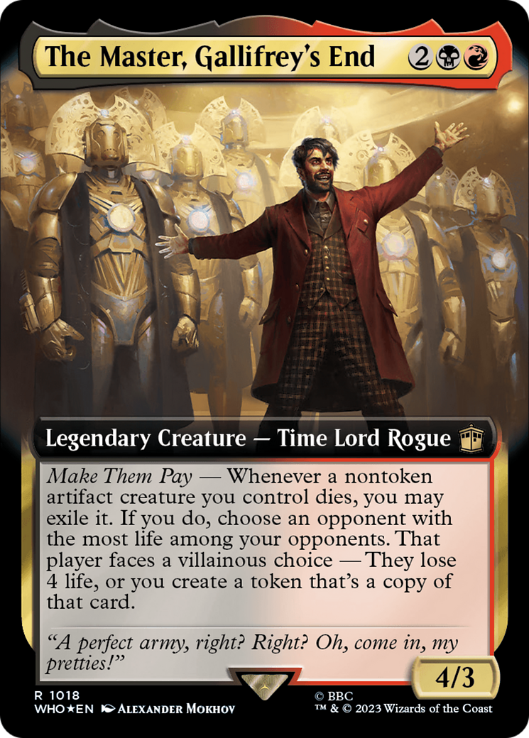 The Master, Gallifrey's End (Extended Art) (Surge Foil) [Doctor Who] | Tabernacle Games