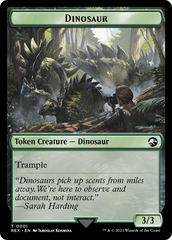 Treasure (0018) // Dinosaur (0001) Double-Sided Token [The Lost Caverns of Ixalan Tokens] | Tabernacle Games