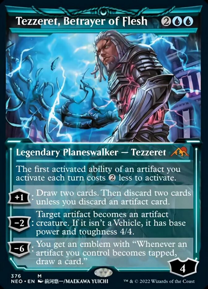 Tezzeret, Betrayer of Flesh (Showcase Soft Glow) [Kamigawa: Neon Dynasty] | Tabernacle Games