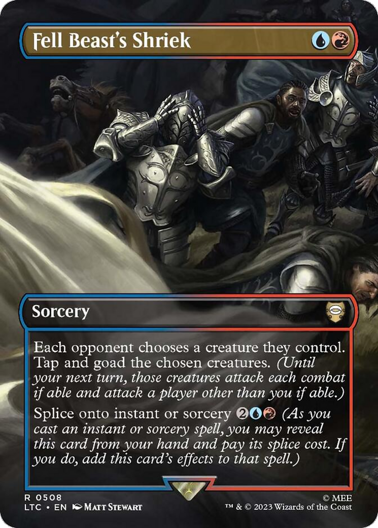 Fell Beast's Shriek (Borderless) [The Lord of the Rings: Tales of Middle-Earth Commander] | Tabernacle Games