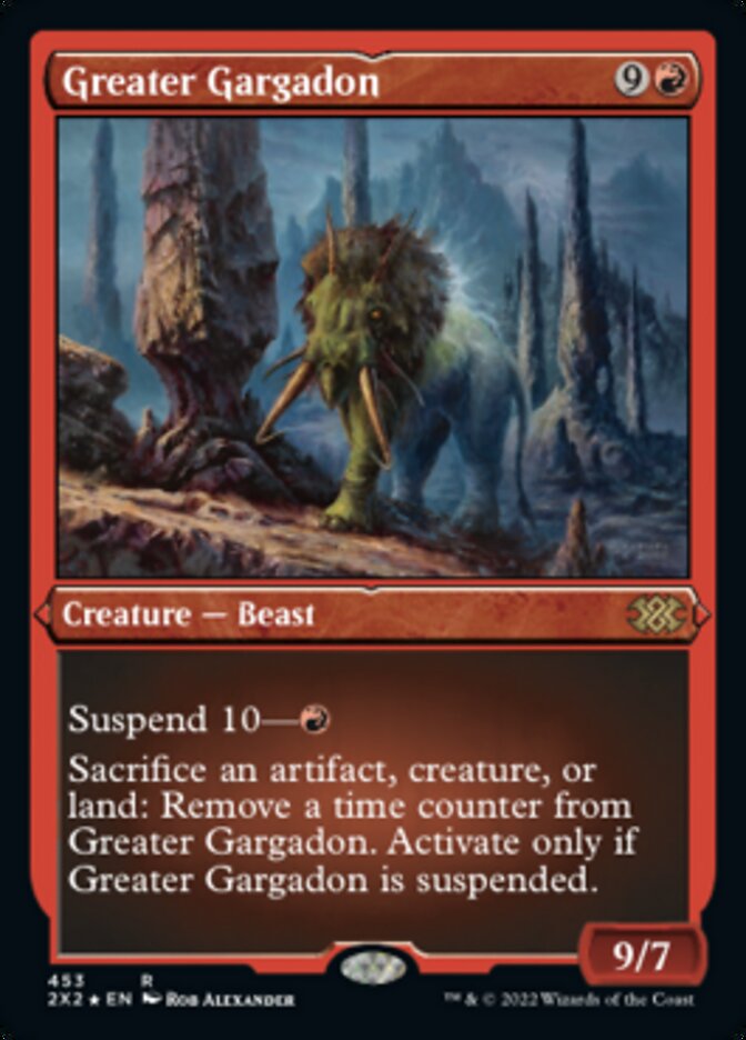 Greater Gargadon (Foil Etched) [Double Masters 2022] | Tabernacle Games