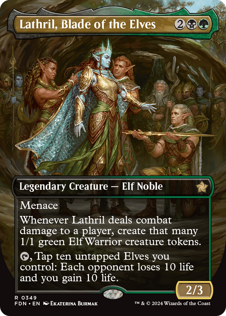 Lathril, Blade of the Elves (Borderless) [Foundations] | Tabernacle Games