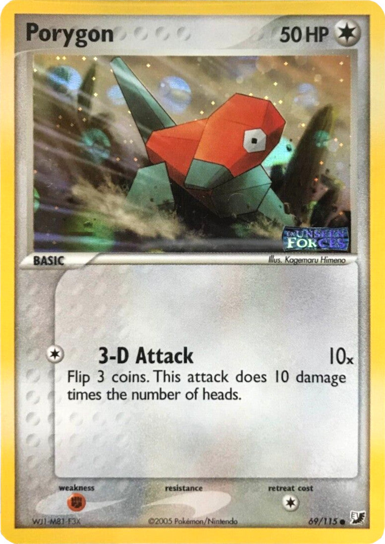 Porygon (69/115) (Stamped) [EX: Unseen Forces] | Tabernacle Games