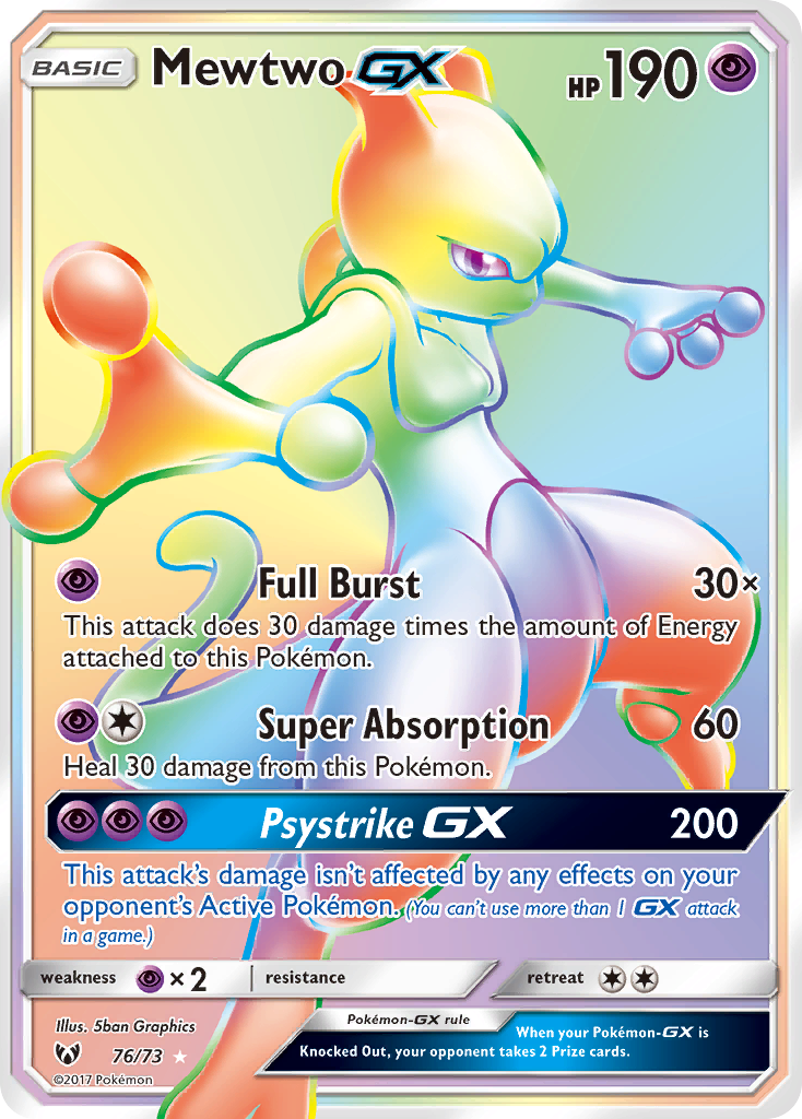 Mewtwo GX (76/73) [Sun & Moon: Shining Legends] | Tabernacle Games