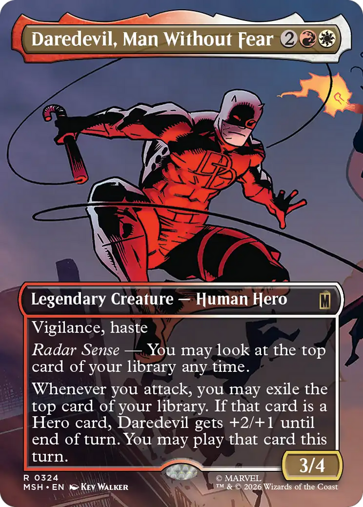 Daredevil, Man Without Fear (Borderless) (0324) [Marvel Super Heroes] | Tabernacle Games