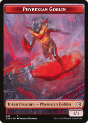 Phyrexian Goblin // Phyrexian Golem Double-Sided Token [Phyrexia: All Will Be One Tokens] | Tabernacle Games