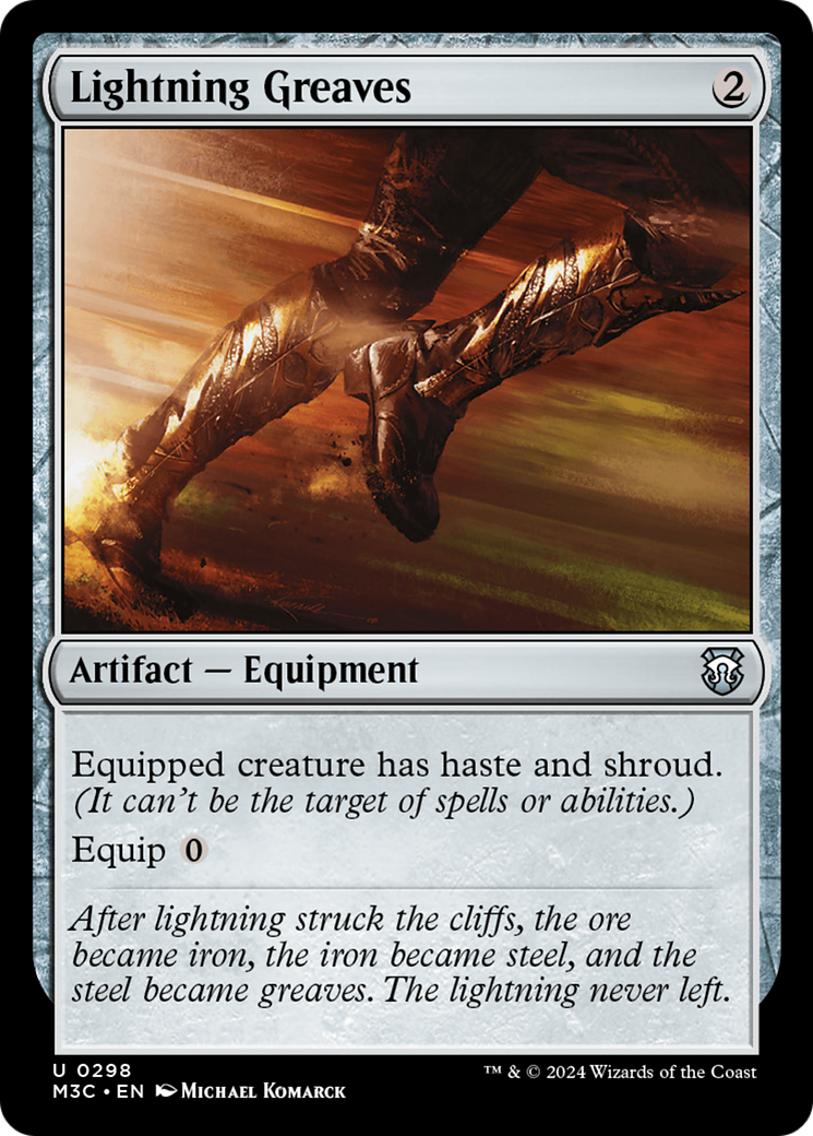 Lightning Greaves (Ripple Foil) [Modern Horizons 3 Commander] | Tabernacle Games