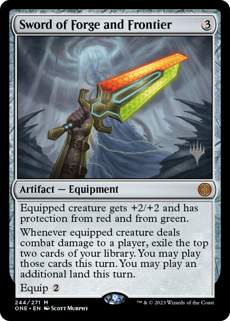 Sword of Forge and Frontier (Promo Pack) [Phyrexia: All Will Be One Promos] | Tabernacle Games